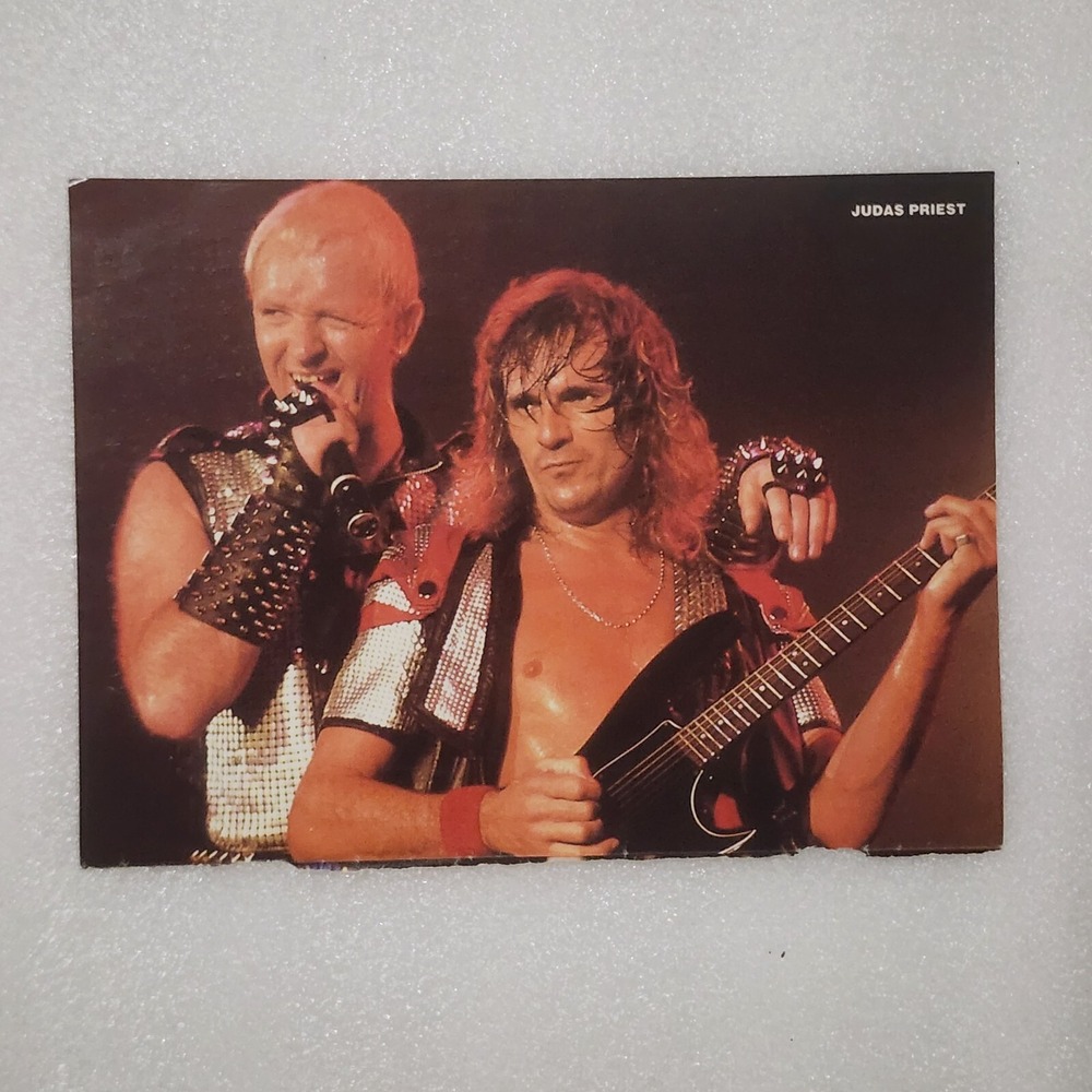 JUDAS PRIEST Rob Halford Glenn Tipton vintage poster clipping 8x10 1990s
